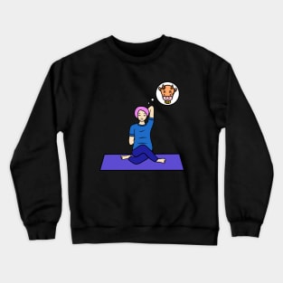 Cow face pose - yoga Crewneck Sweatshirt